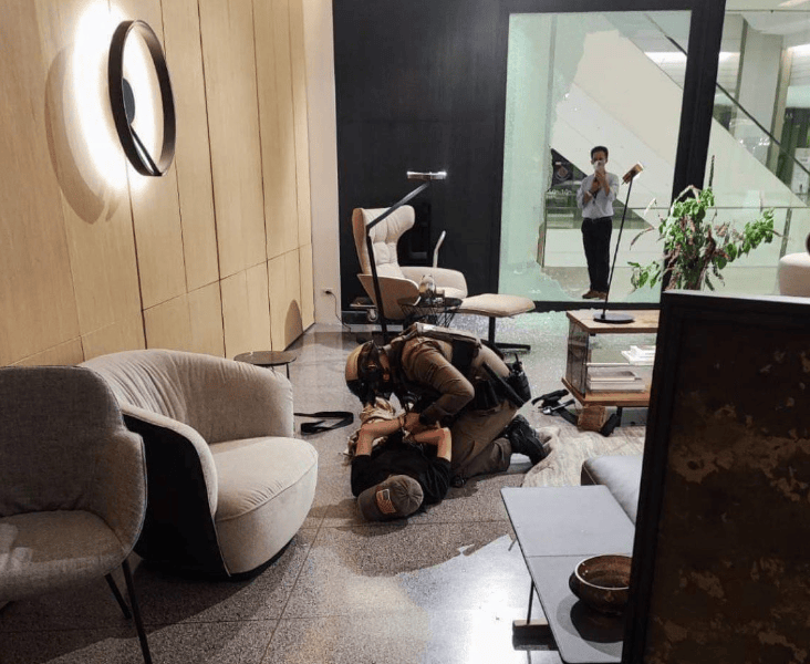 Die Polizei konnte den Schützen noch vor Ort festnehmen.