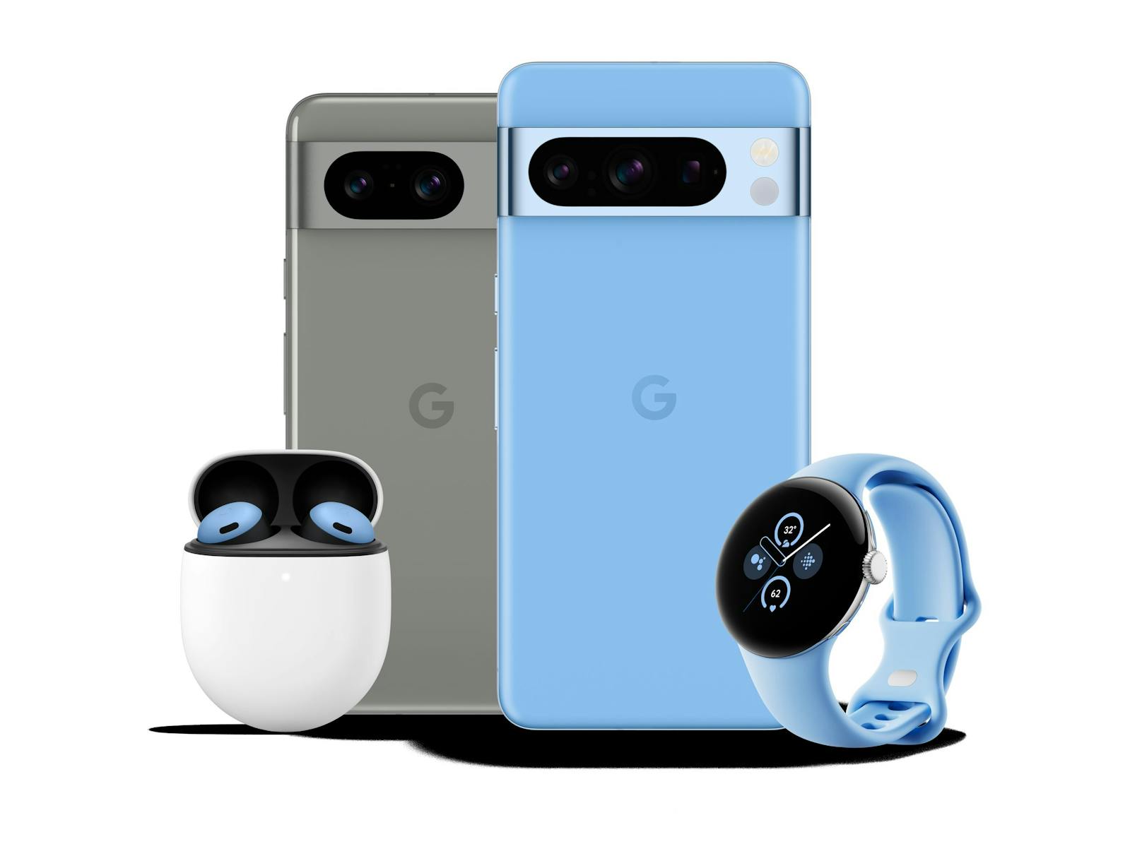 Google hat die neuen Smartphones Pixel 8 und Pixel 8 Pro, die Pixel Watch 2 und die Pixel Buds Pro vorgestellt.