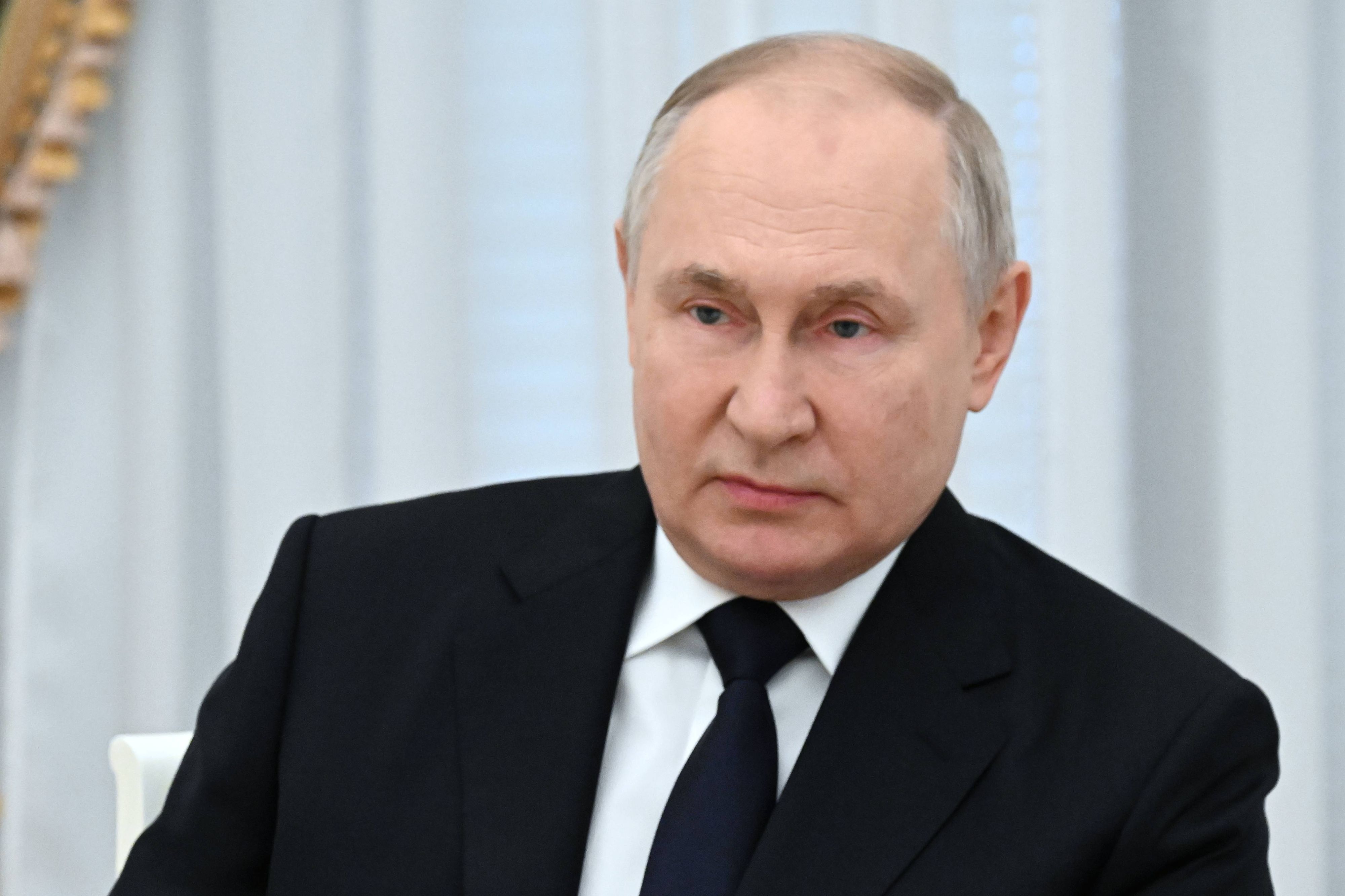 Russia Putin Military Operation Participants 8527134 29.09.2023 Russian President Vladimir Putin meets with servicemen, participants in Russia s special military operation, at the Kremlin, in Moscow, Russia. Pavel Bednyakov / Sputnik Moscow Russia PUBLICATIONxINxGERxSUIxAUTxESTxLTUxLATxNORxSWExDENxNEDxPOLxUKxONLY Copyright: xPavelxBednyakovx