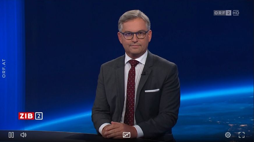Finanzminister Magnus Brunner am späten Mittwochabend in der ORF-