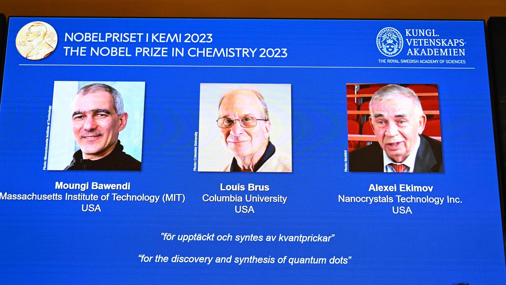 Peinliche Panne bei Bekanntgabe von Chemie-Nobelpreis