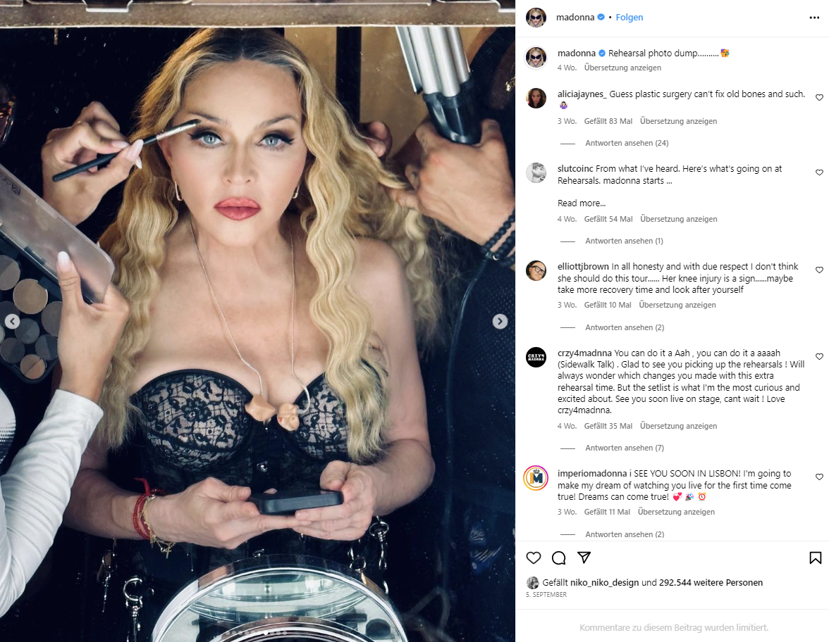 Madonna bereitet sich aktuell auf ihre Tour vor.