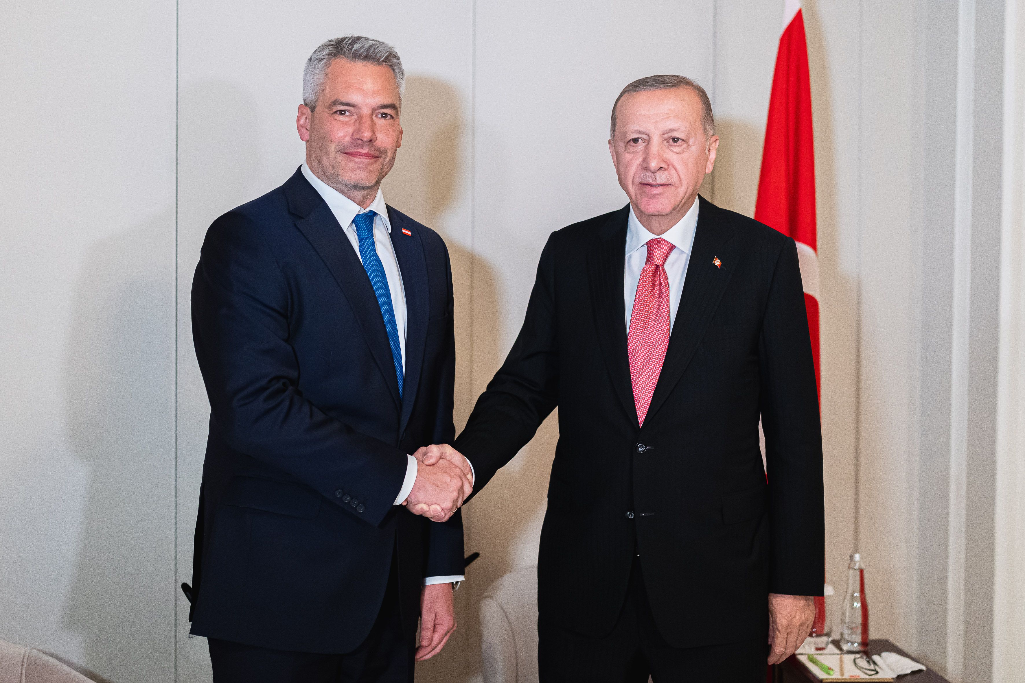 Kanzler Karl Nehammer und der türkische Präsident Recep Tayyip Erdogan bei einem Treffen im Juni 2022