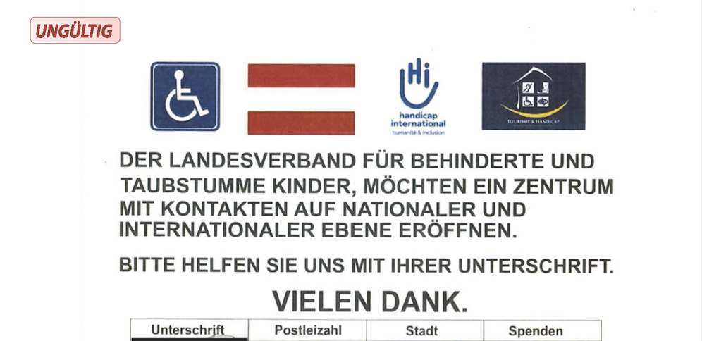 Mit diesem Spendenformular soll der 27-jährige mehrere Opfer betrogen haben.