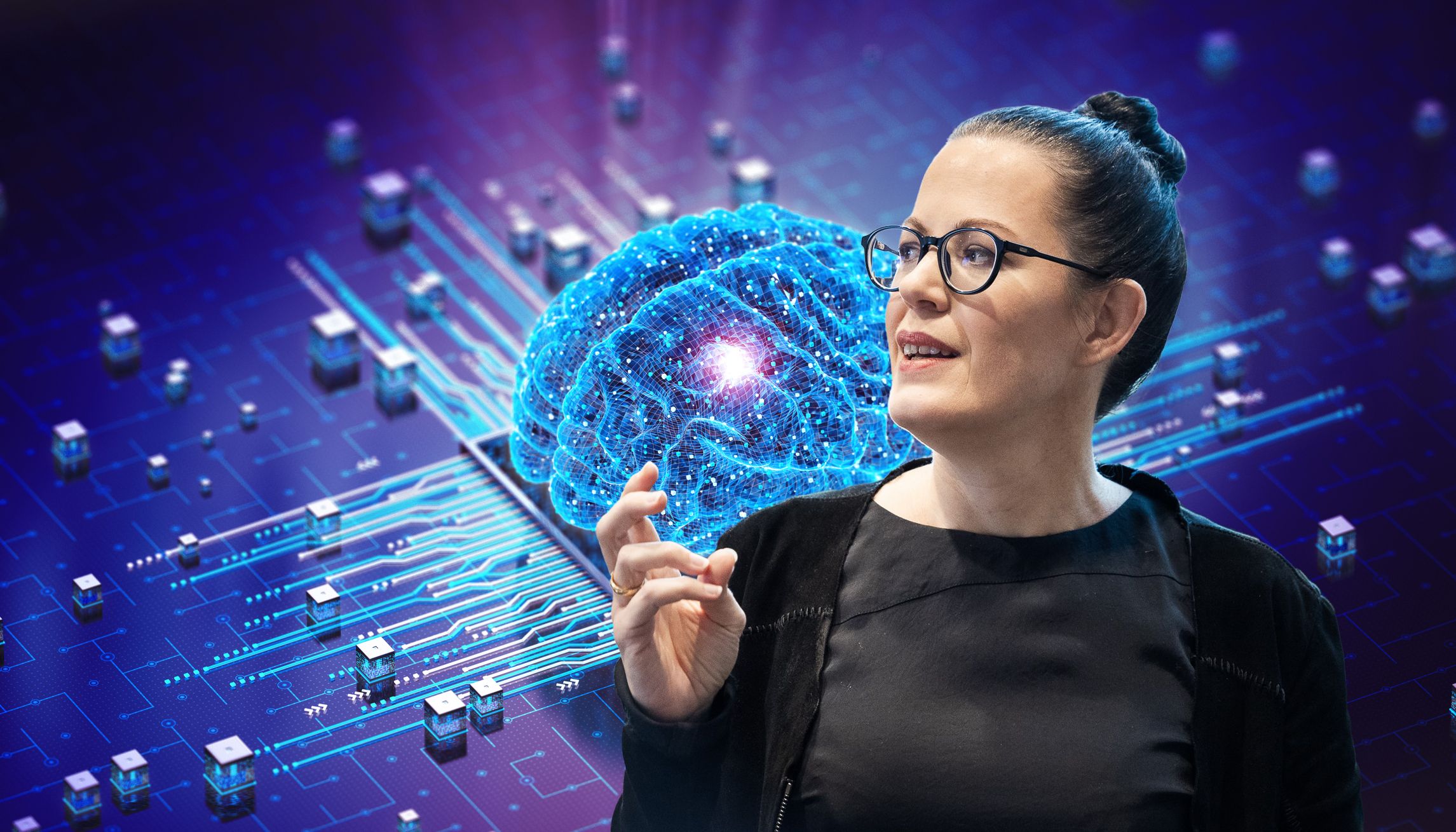 AI concept. 3D render