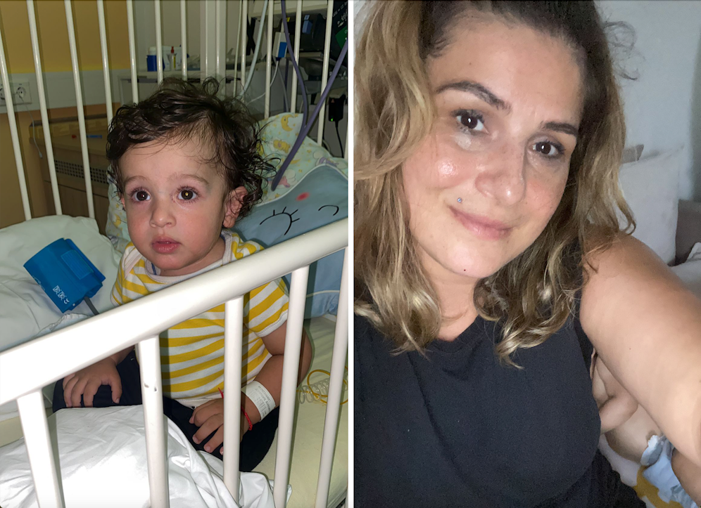 Der tapfere Bub hat die Chemo bereits hinter sich, Mama Vida war stets an seiner Seite.