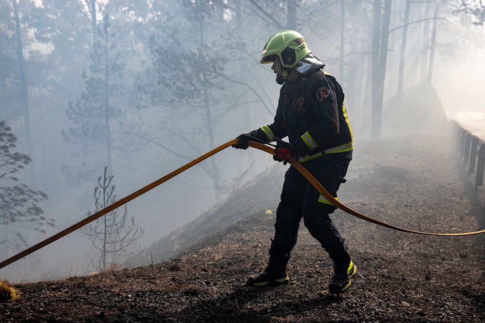 Bereits Ende August diesen Jahres wüteten auf der Kanaren-Insel Teneriffa heftige Waldbrände. Dieses Bild stammt vom 22. August 2023. 