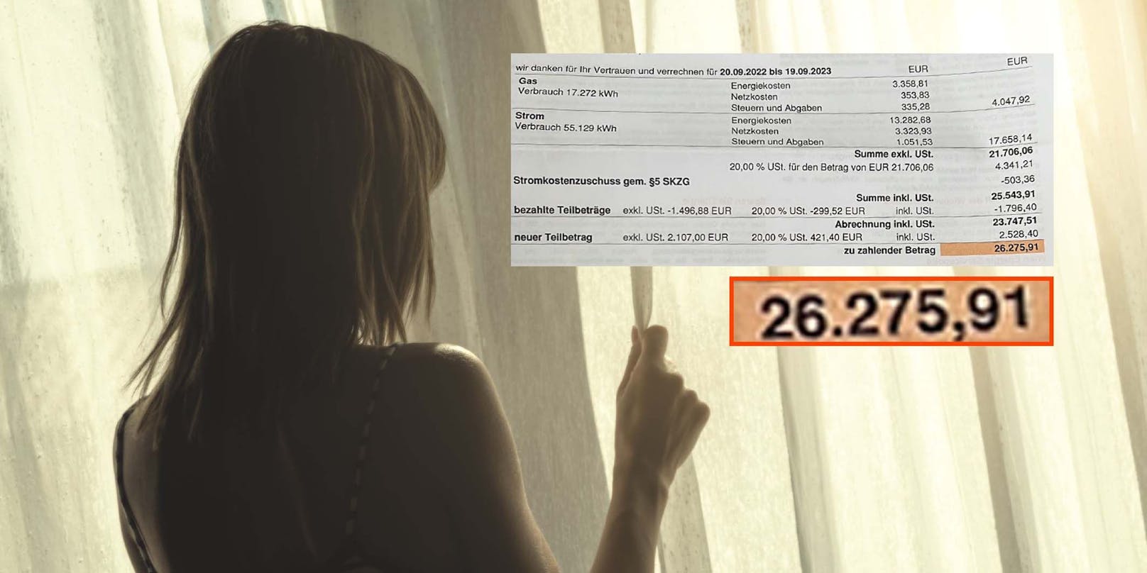Schock für Wiener Single-Mama: 26.000 € für Strom und Gas