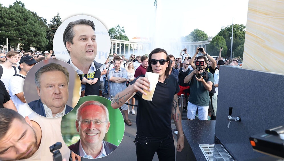 Marco Pogo und Dominik Nepp stehen vor Zugewinnen; Michael Ludwigs SPÖ verliert sich auf Platz eins, Karl Mahrer muss mit der ÖVP kämpfen.