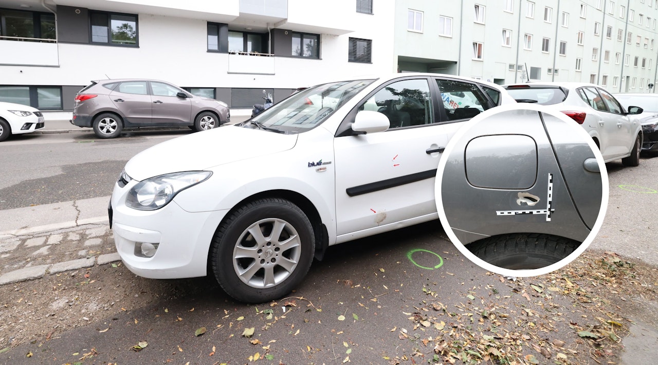 Heute.at - Schüsse in Floridsdorf – Familie wischt Blut von Straße