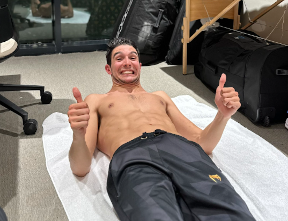 Ocon nach dem Grand Prix am Boden: 