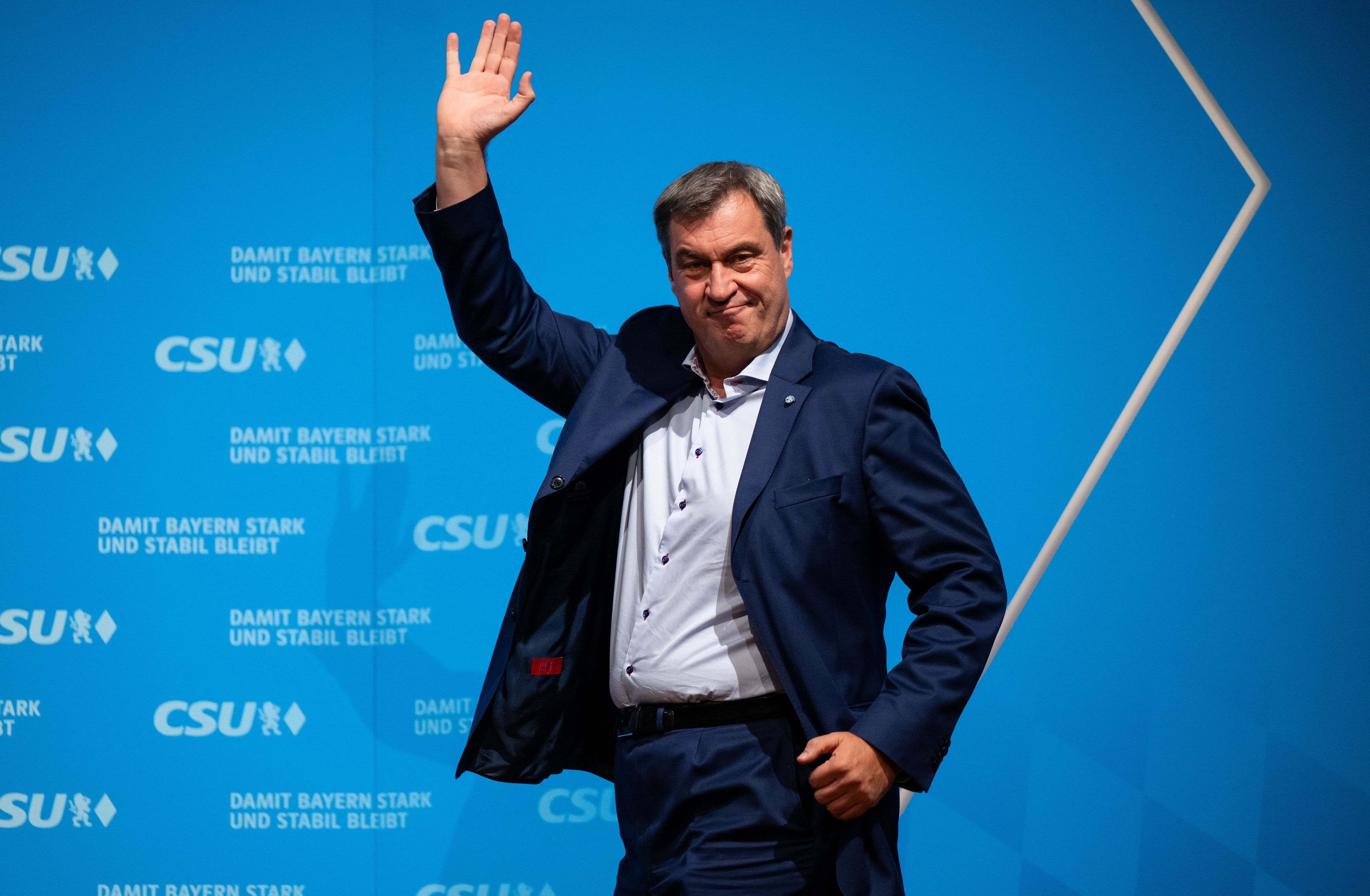 <strong>Markus Söder</strong> (CSU) fährt einen ungefährdeten Sieg in Bayern ein. Heißt der nächste Schritt Kanzler?