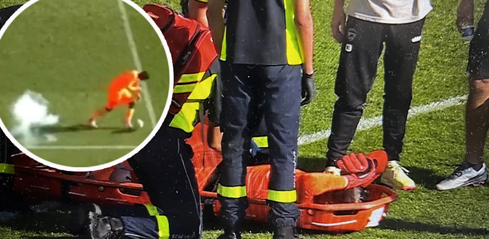 Der Schreckmoment für Torwart Mory Diaw von Clermont Foot.