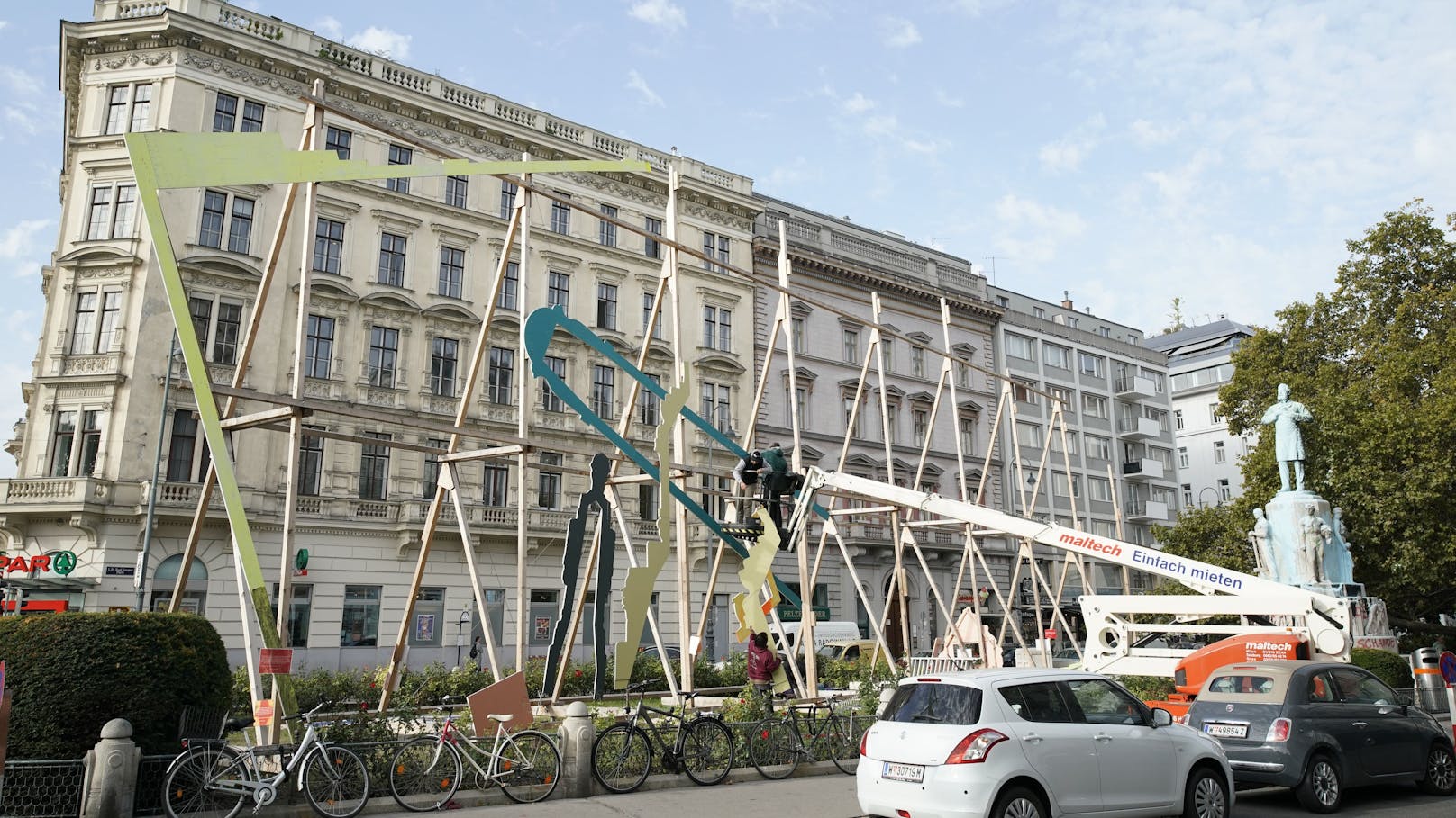 Das Kunstwerk wird in der Wiener City nun abgebaut.&nbsp;