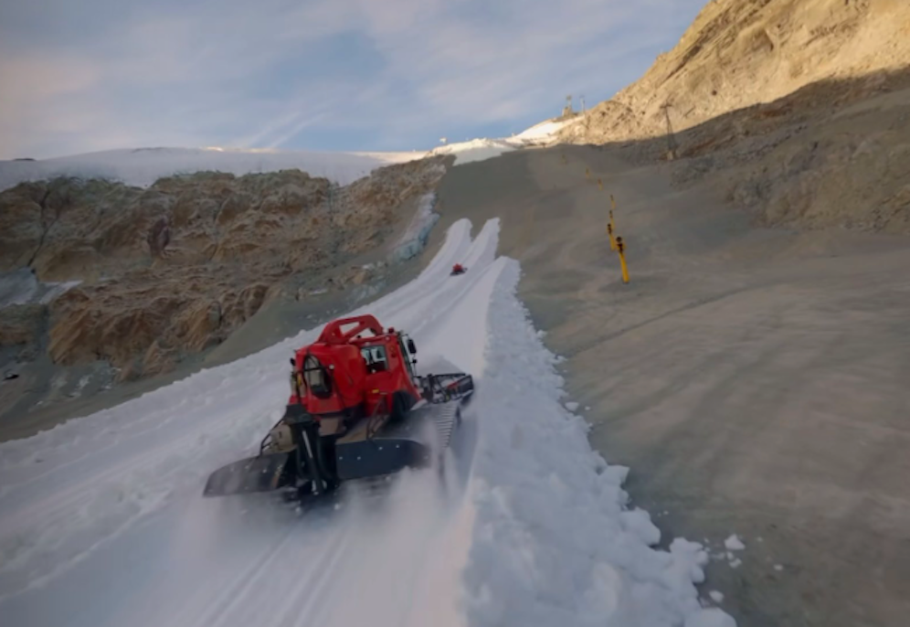 Hier entsteht die Weltcuppiste in Sölden.