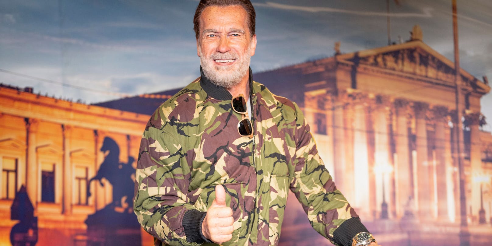 Radelt im Prater: Arnold Schwarzenegger
