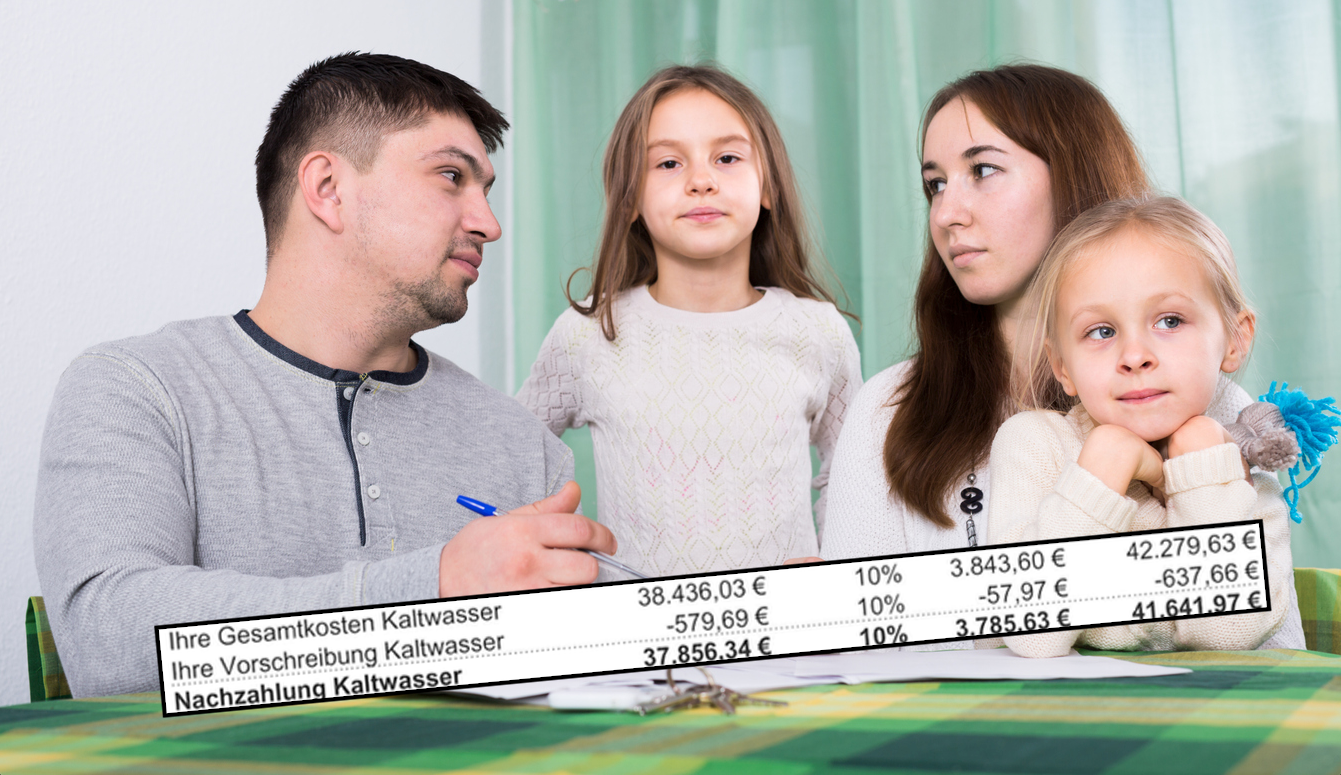 Familie soll fast 42.000 Euro für Kaltwasser nachzahlen