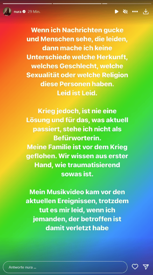 Rapperin Nura nimmt Stellung.