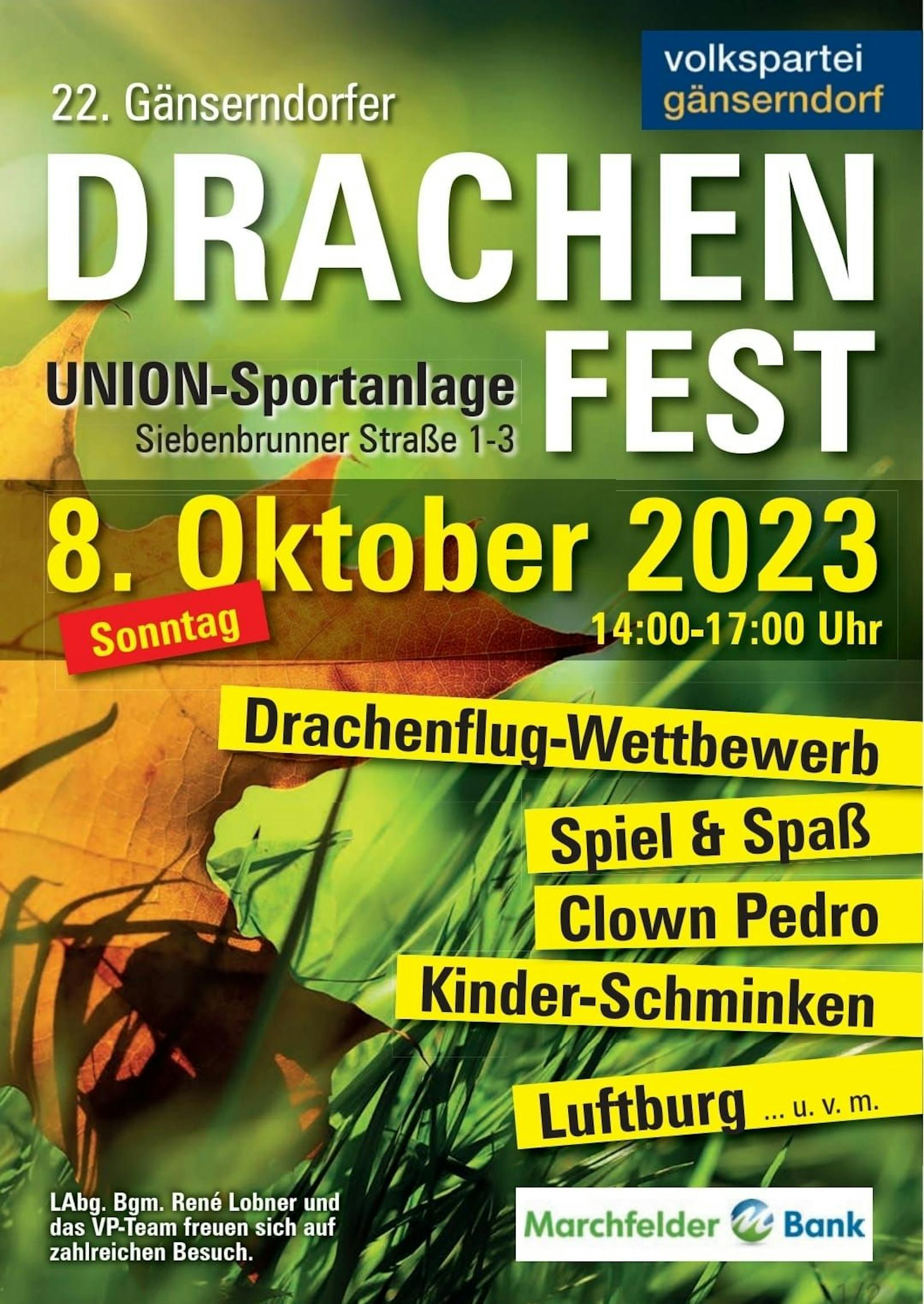 Die ÖVP Gänserndorf veranstaltete das traditionelle Drachenfest.