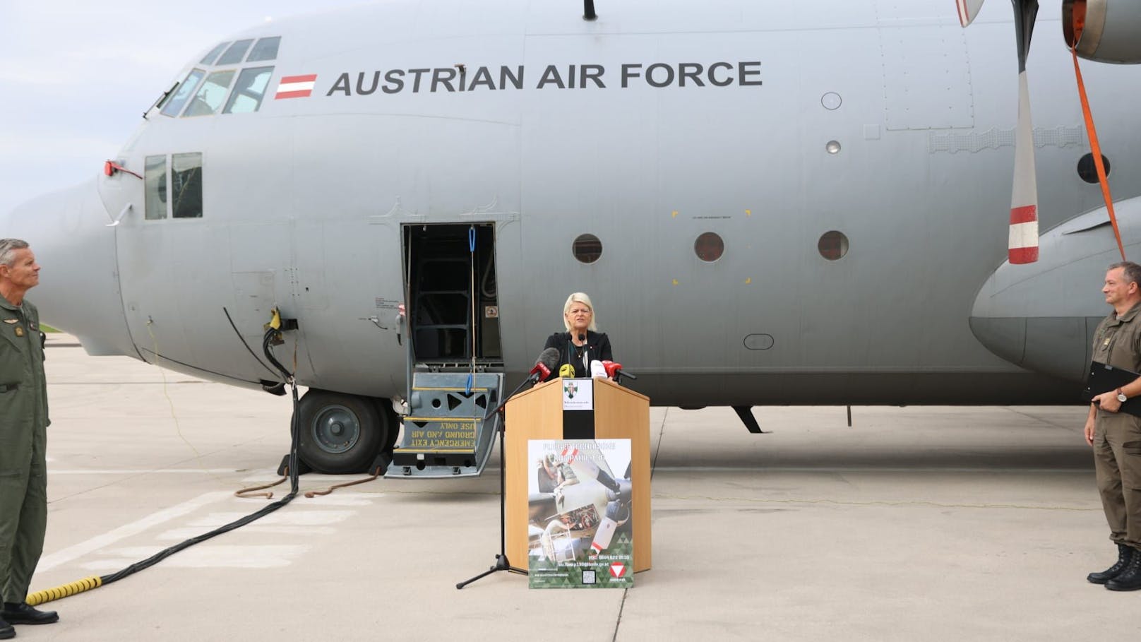 Verteidigungsministerin Klaudia Tanner (ÖVP) informierte über die Details des Einsatzes.