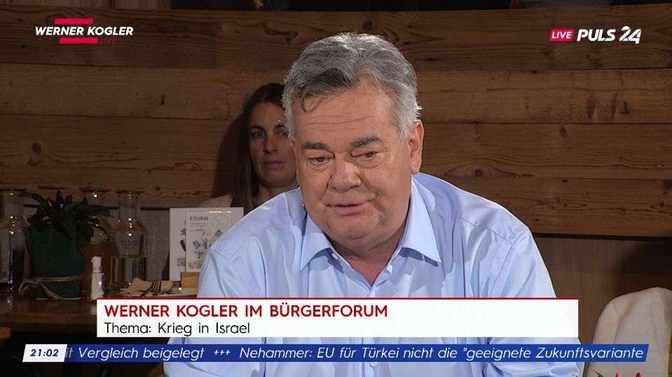 Vizekanzler Werner Kogler (Grüne) stellte sich am Dienstag (10.10.2023) dem Puls24-