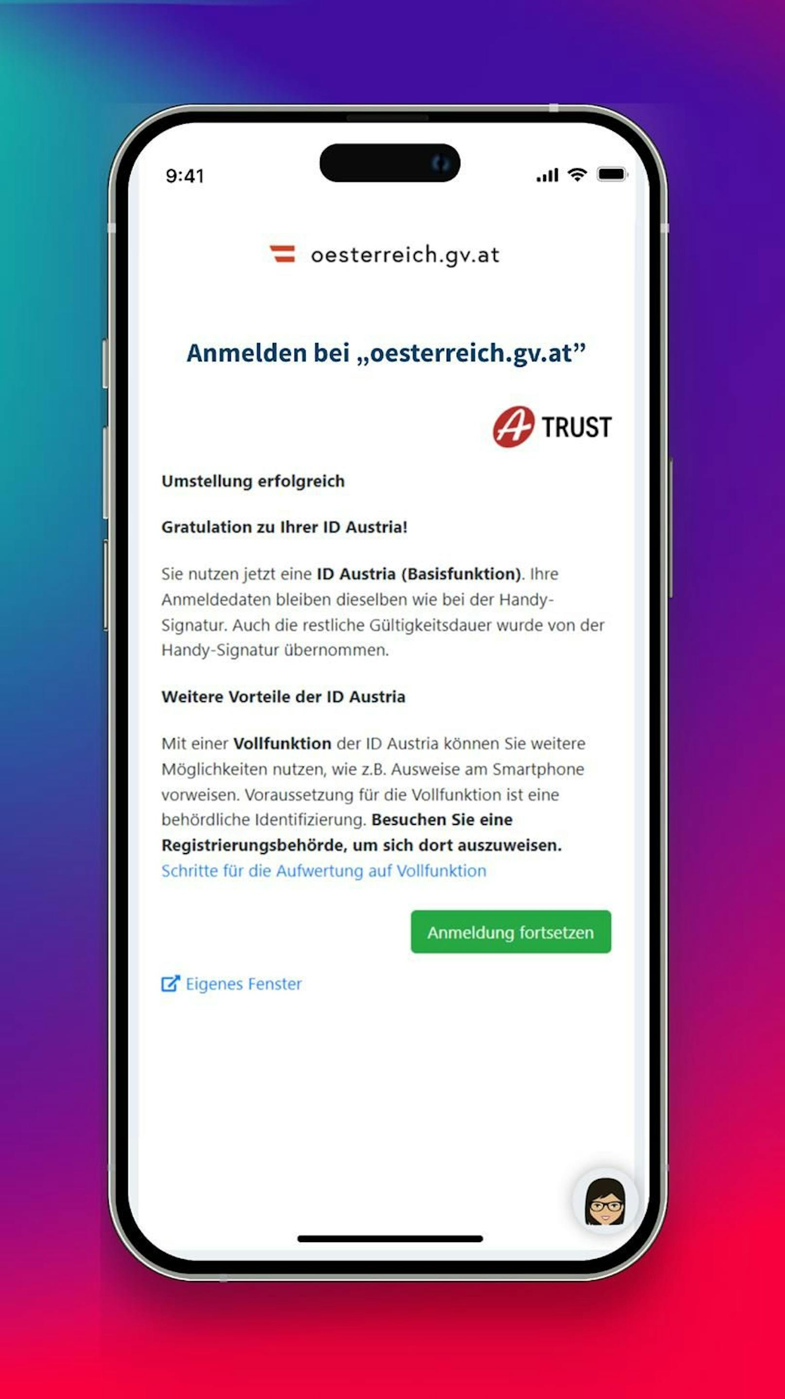 Umstellung auf ID Austria Basisversion – Anmeldung erledigt!