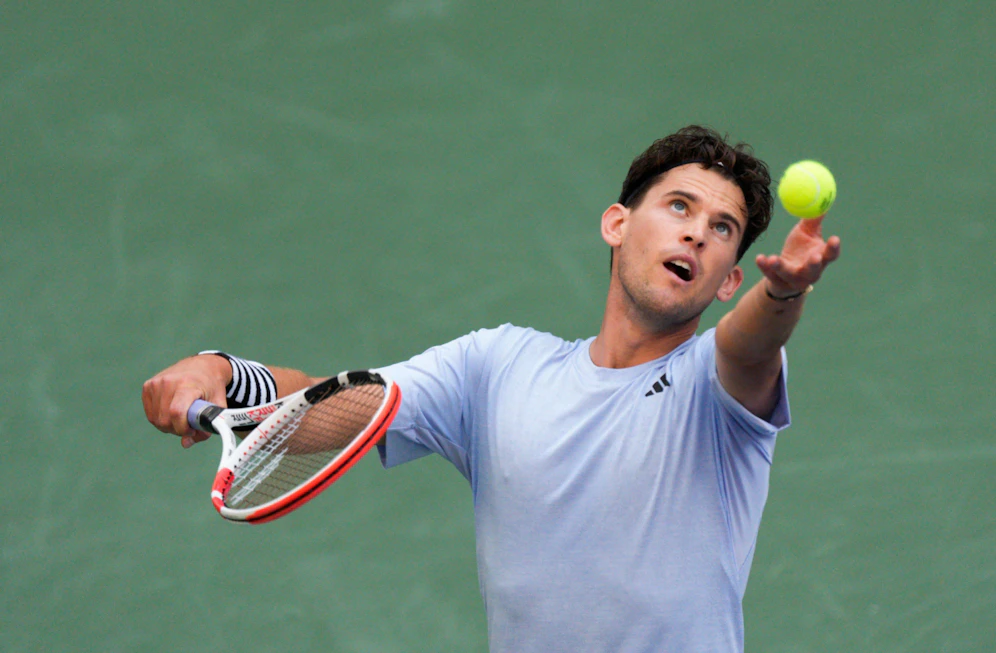 Österreichs Tennis-Star Dominic Thiem feiert einen Auftaktsieg in Bratislava. 