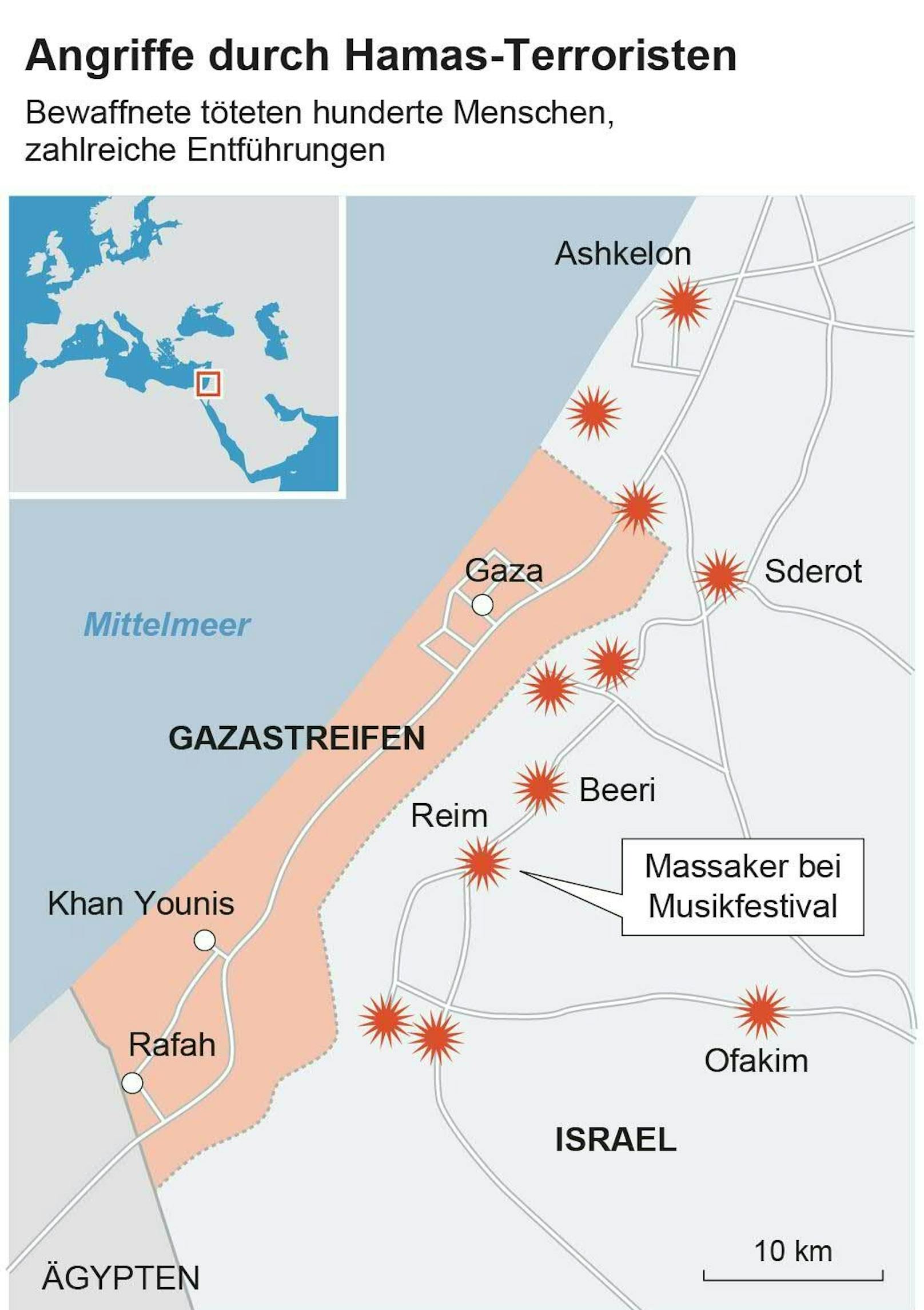 Gaza-Streifen: So drangen die Terroristen nach Israel ein