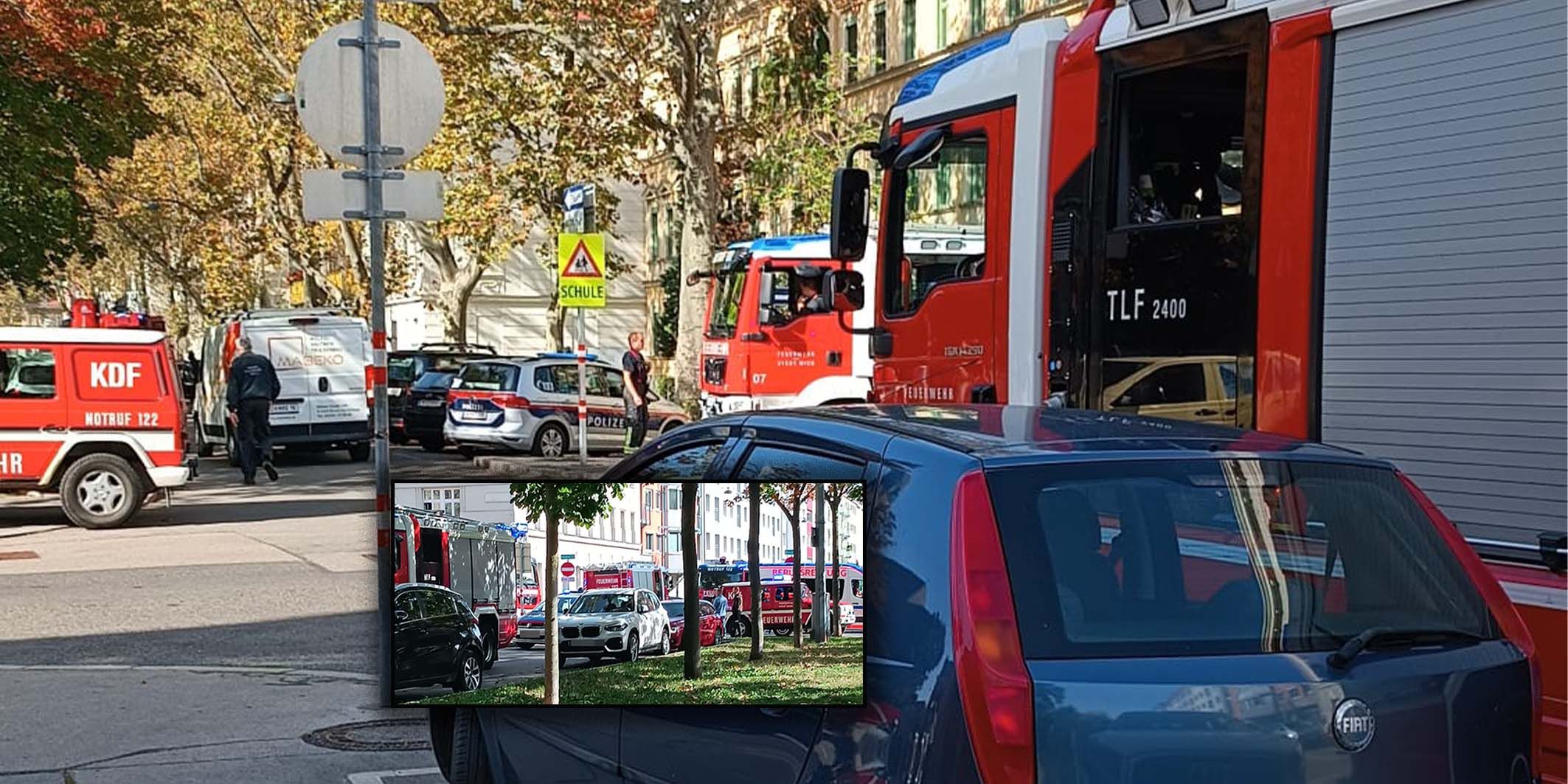 Insgesamt 16 Fahrzeuge mit 65 Florianis eilten in den 21. Bezirk.