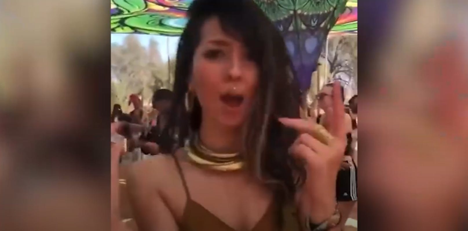 Dieses Bild aus einem Video zeigt Shani Louk beim Tanzen – allerdings nicht wie auf Social Media und von einigen Medien behauptet beim Nova-Musikfestival, das am 7. Oktober 2023 von Hamas-Terroristen gestürmt wurde.