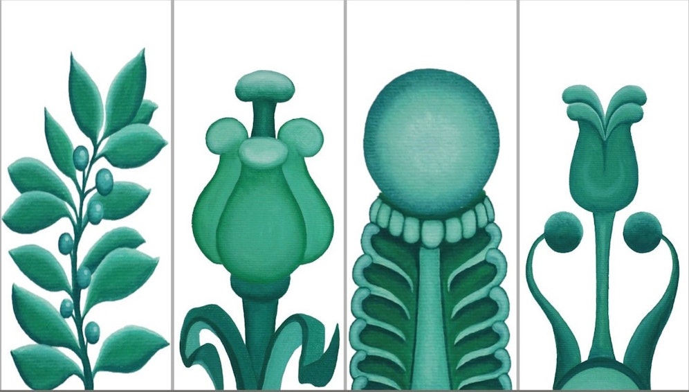 Die U6 Station Burggasse-Stadthalle soll mit diesen Blumen-Motiven umgestaltet werden.&nbsp;