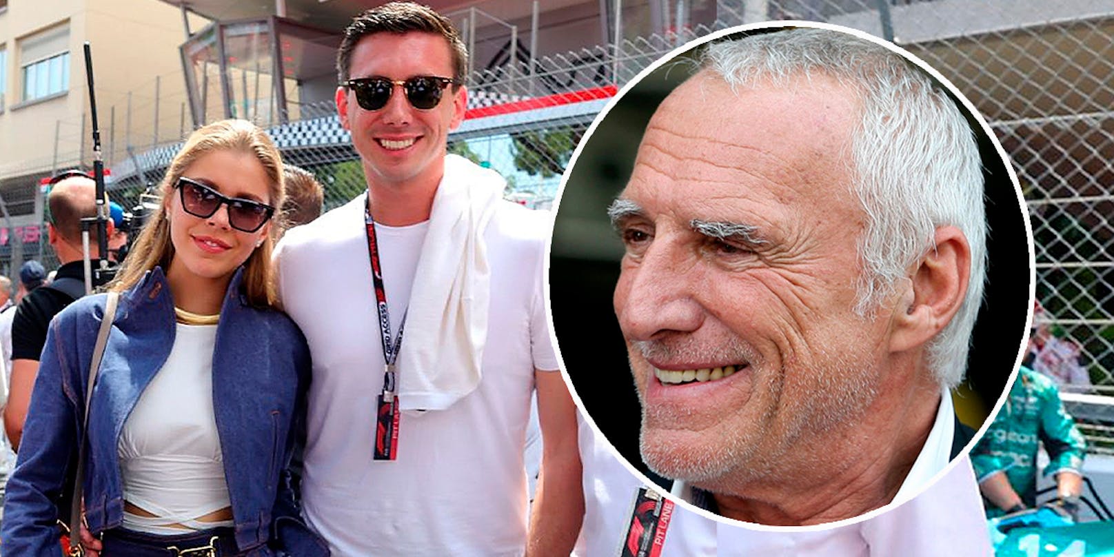 Red Bull-Eigentümer Mark Mateschitz mit Freundin Victoria Swarovski und Vater Dietrich "Didi" Mateschitz (starb 2022)