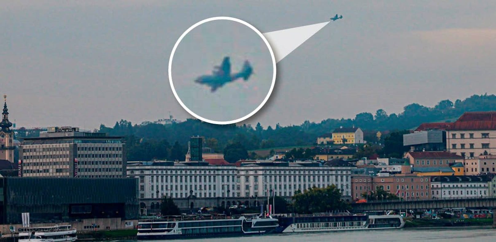 Am Donnerstag unternahm das Bundesheer mit der Maschine einen Testflug über Linz.