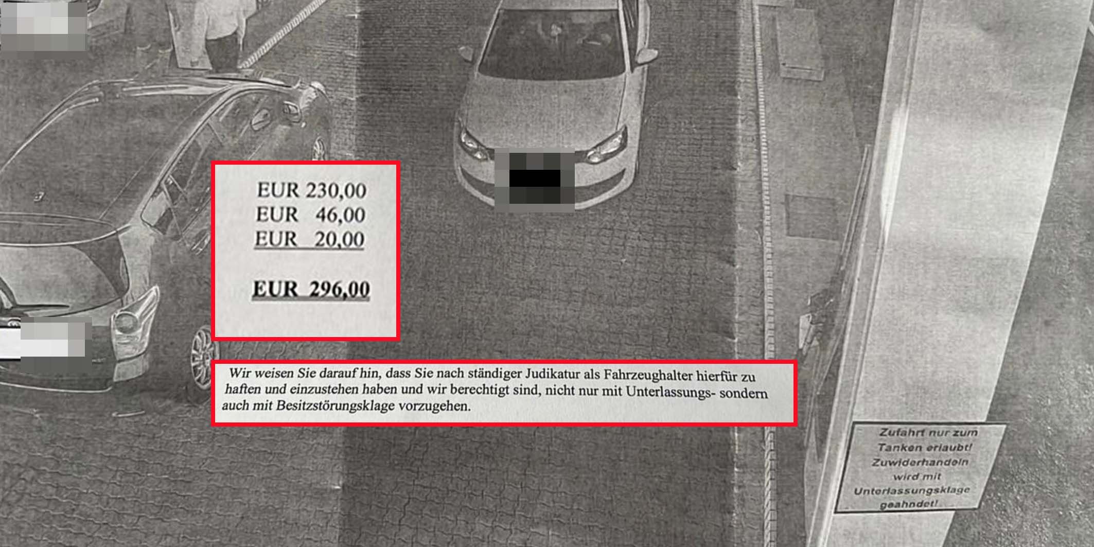 Eigentlich wollte eine Wienerin nur tanken. Wochen später erhielt sie eine Besitzstörungsklage.