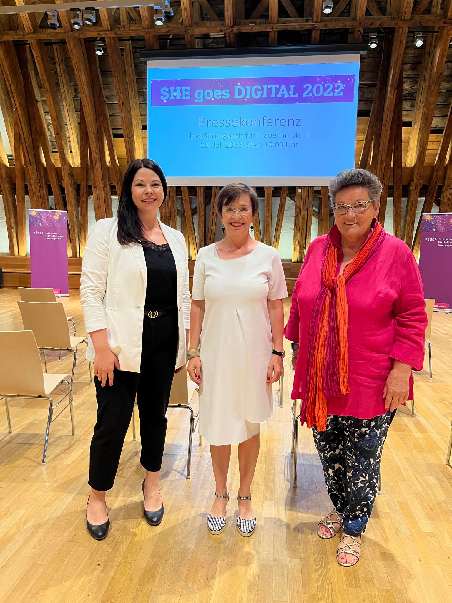 Die Initiatorinnen von SGD v.l.n.r.: Ingrid Heschl, HR Lead Microsoft, First Lady Doris Schmidauer und Unternehmerin Marlies Lenglachner.