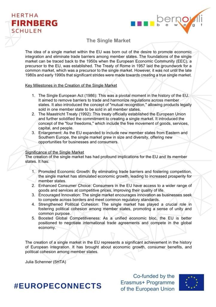 Zu sehen bekommt man Beiträge über die Geschichte, die Funktion und die Rolle der EU im weltpolitischen Geschehen. Verfasst wurden sie von Schülerinnen und Schülern beider Schulen.