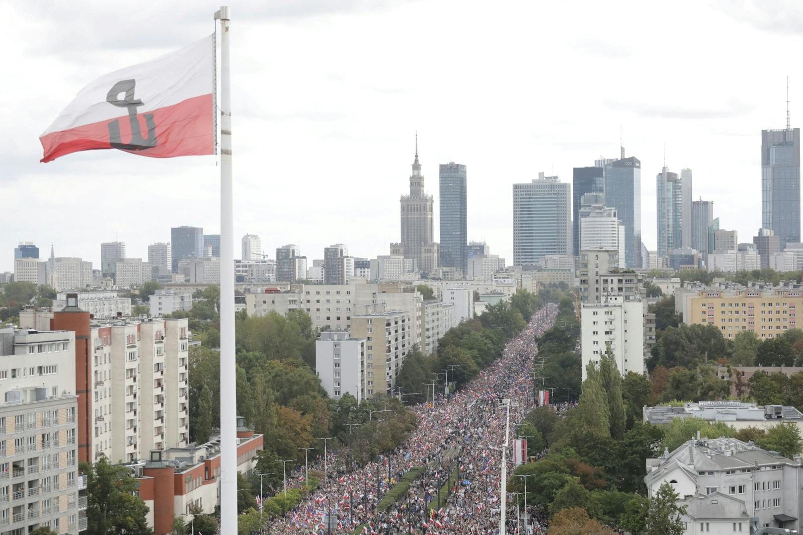 Warschau beim "Marsch von Millionen Herzen" am 1. Oktober.
