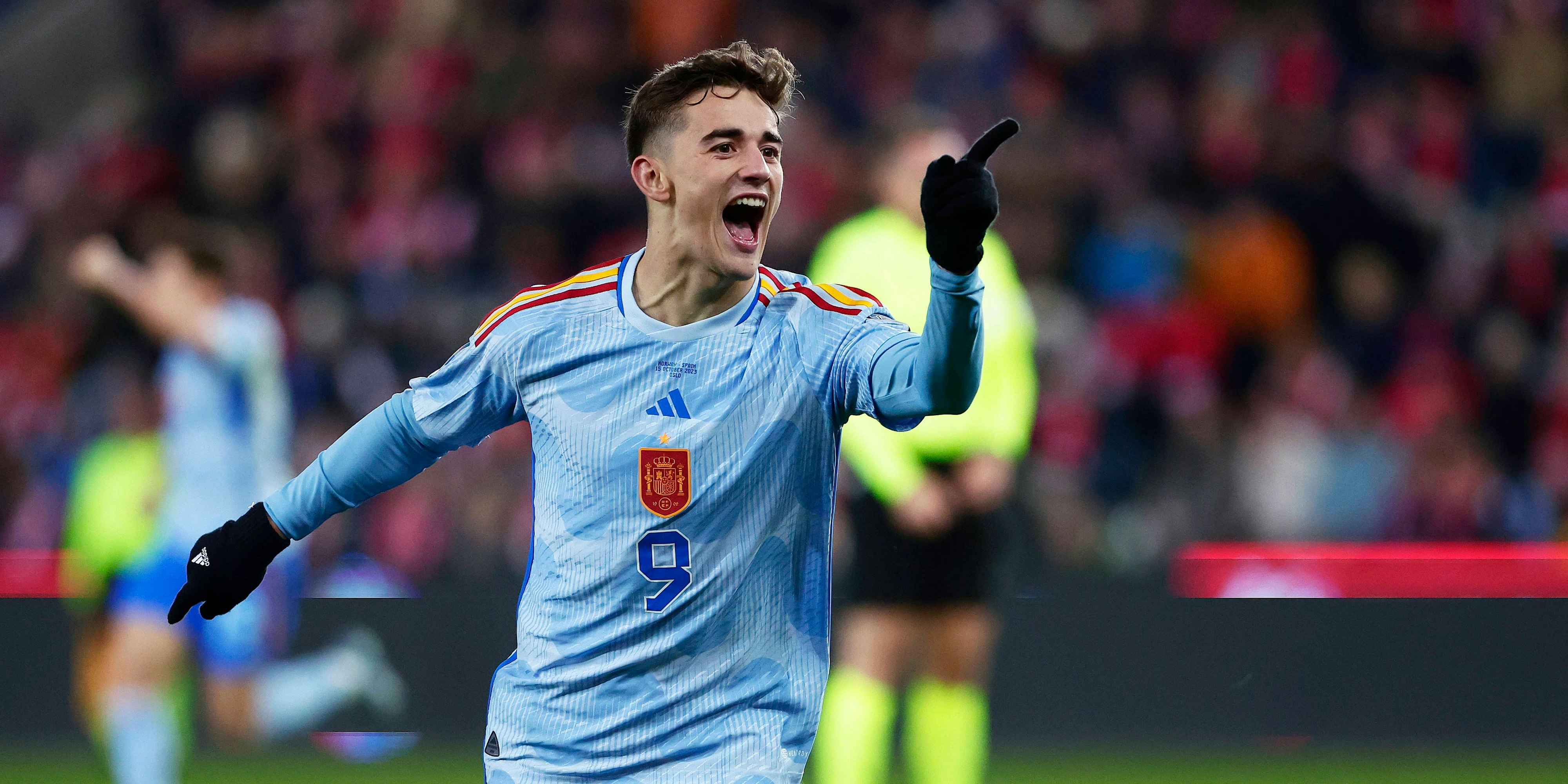 Gavi bejubelt sein Goldtor gegen Norwegen.