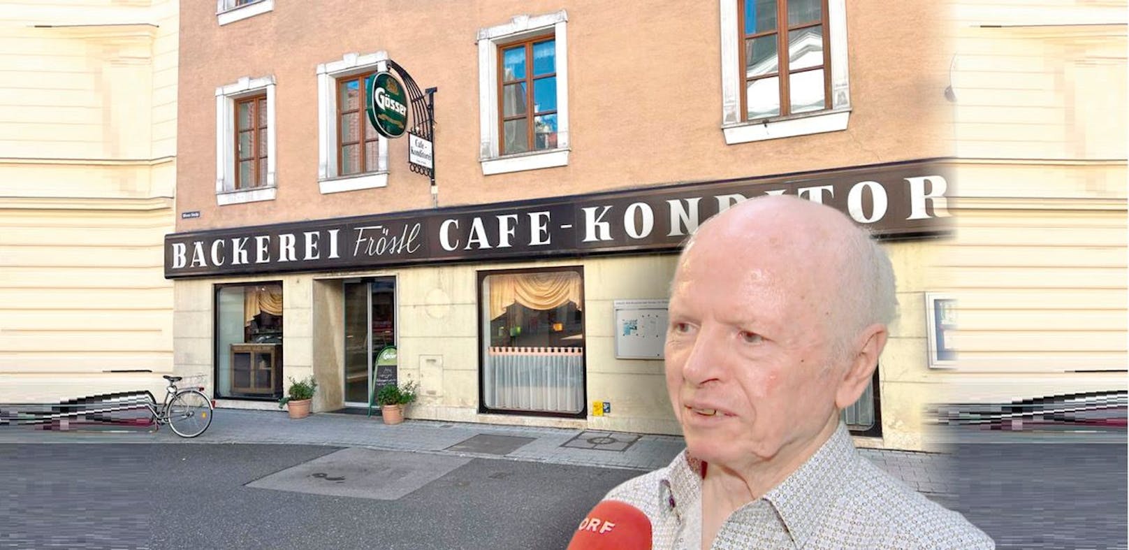 Norbert Fröstl (77) steht ab 2 Uhr täglich in der Backstube, sperrt um 5.45 Uhr sein Café auf und um 19 Uhr zu - 365 Tage im Jahr.
