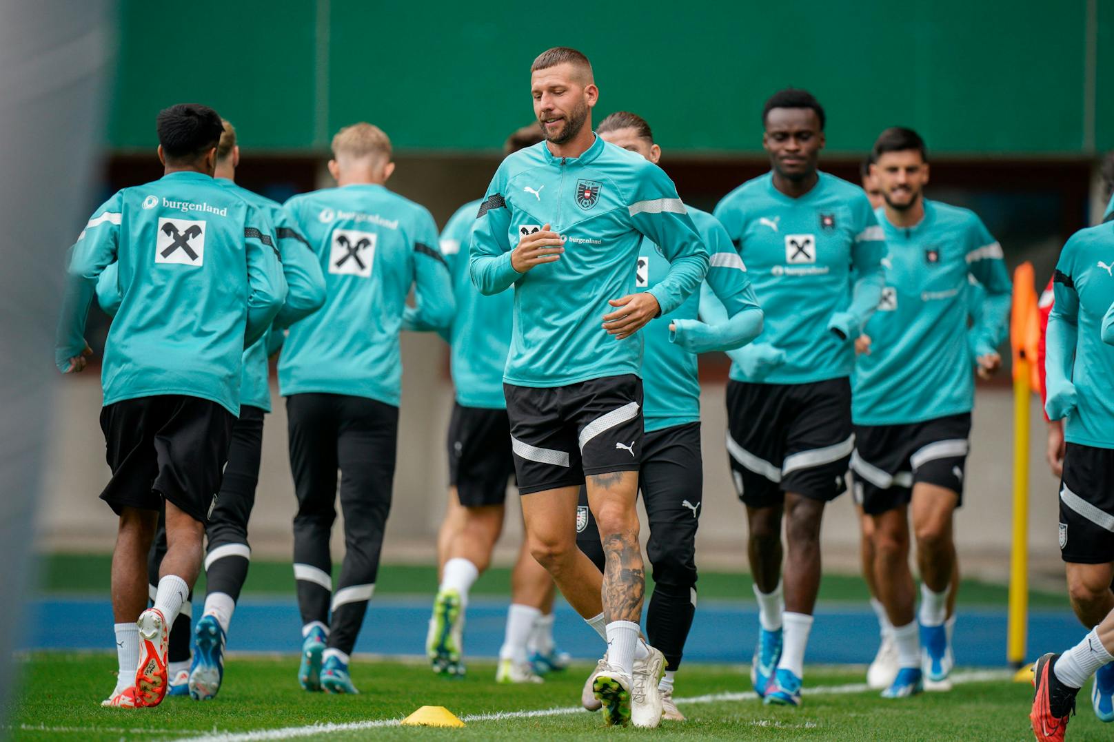 Guido Burgstaller beim ersten Training mit dem ÖFB-Team