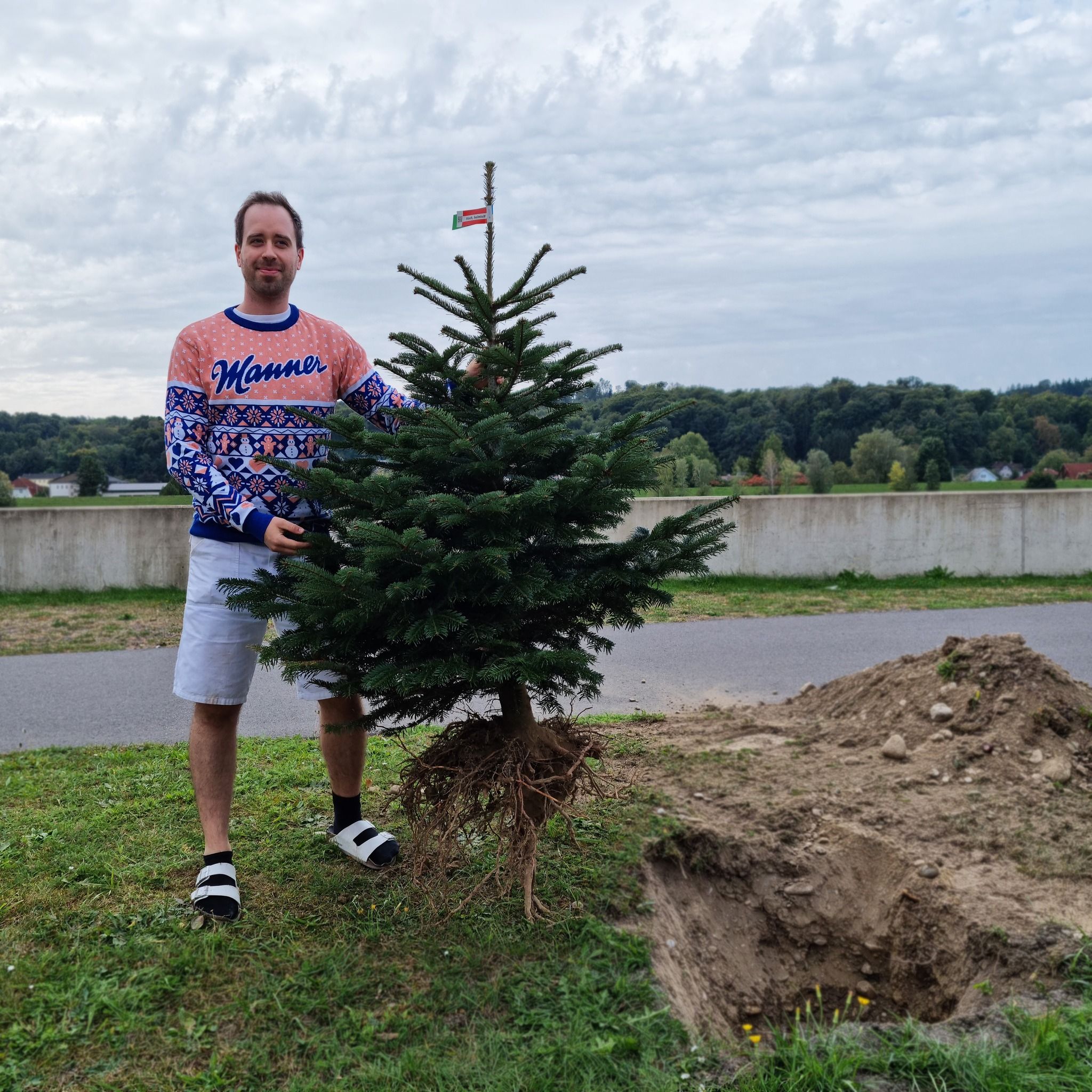 Bäcker Peter Lechner jr. setzt auf Nachhaltigkeit und das auch bei der Weihnachtsdeko.