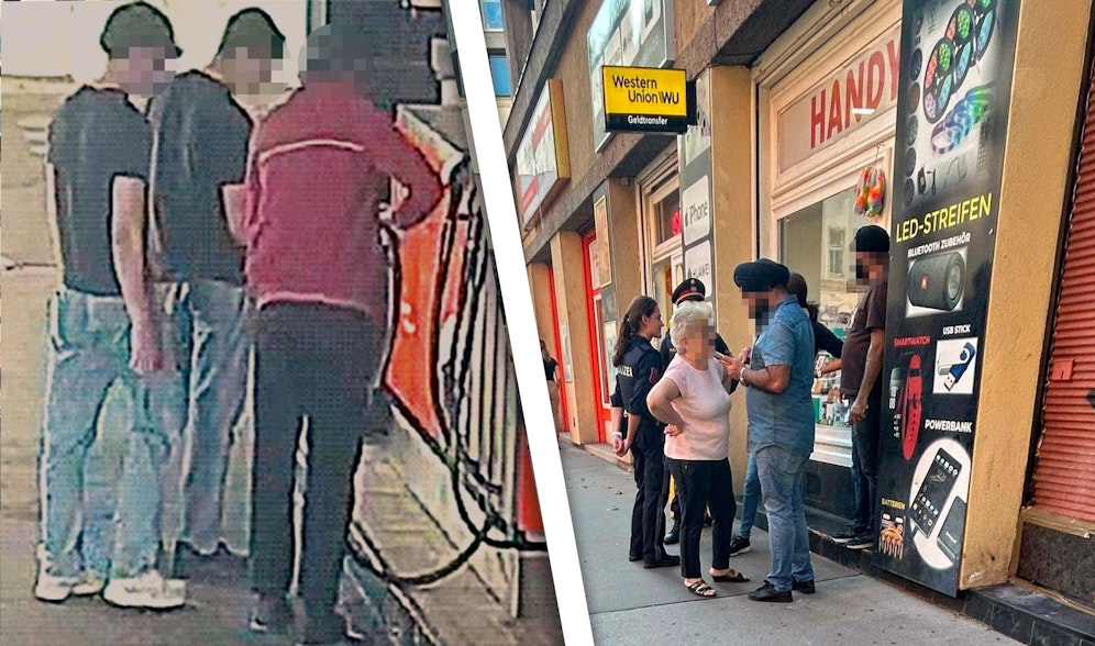 Die Benzin-Bande an der Tankstelle – rechts der Shop nach einem der Brandanschläge.