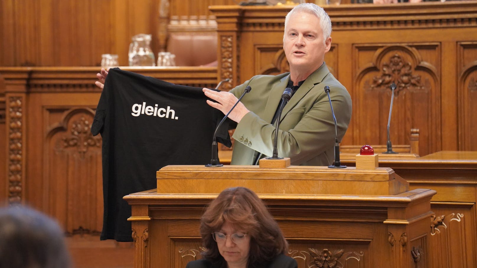 Grünen-Klubchef Ellensohn im Gemeinderat in Wien