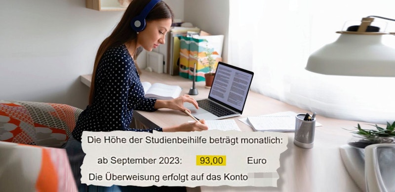 93 Euro Studienbehilfe nur für alleinerziehende Mutter (45).