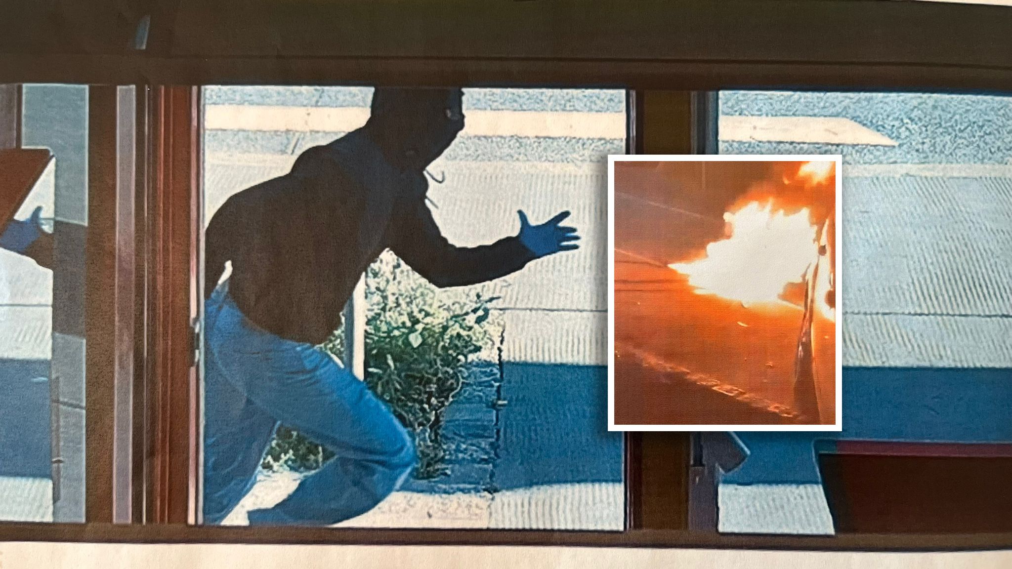 Einer der Täter wurde von Anwohnern auf frischer Tat beobachtet.