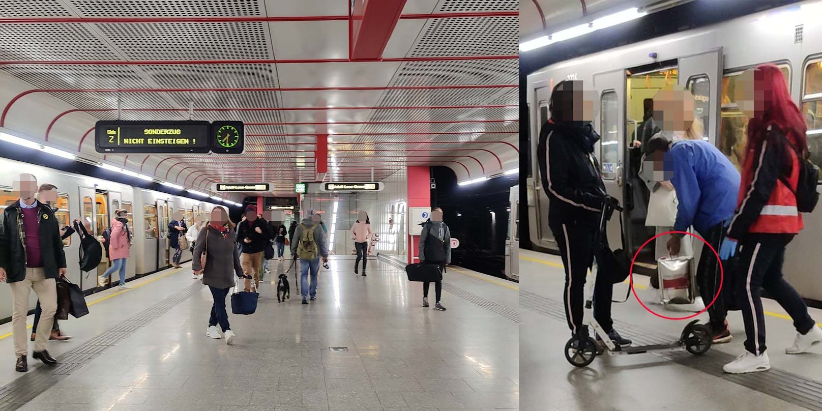 Mann mit Kanister sorgt für Aufsehen in Wiener U-Bahn