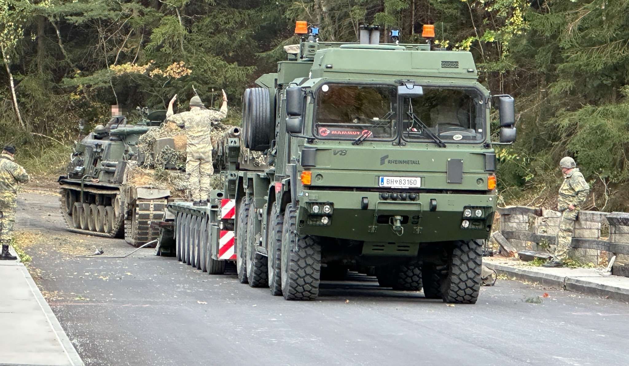 Panzer auf Tieflader