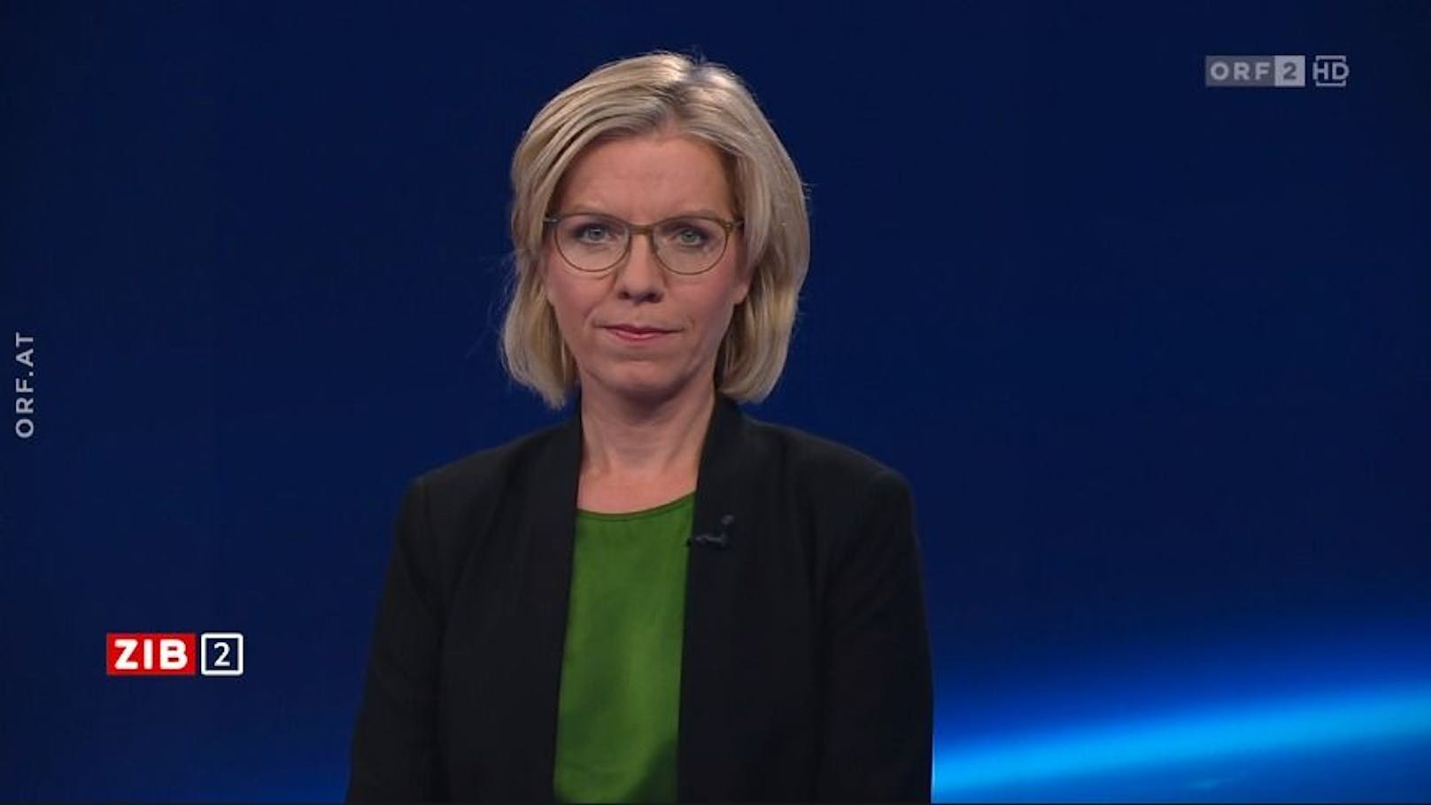 Klimaschutzministerin Leonore Gewessler (Grüne) am späten Dienstagabend in der ORF-"ZIB2".