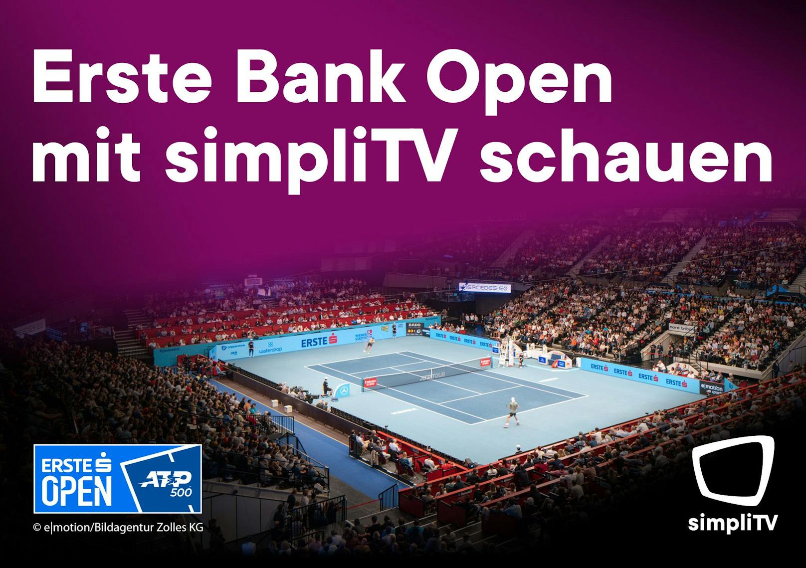 simpliTV ist Official Partner der Erste Bank Open.