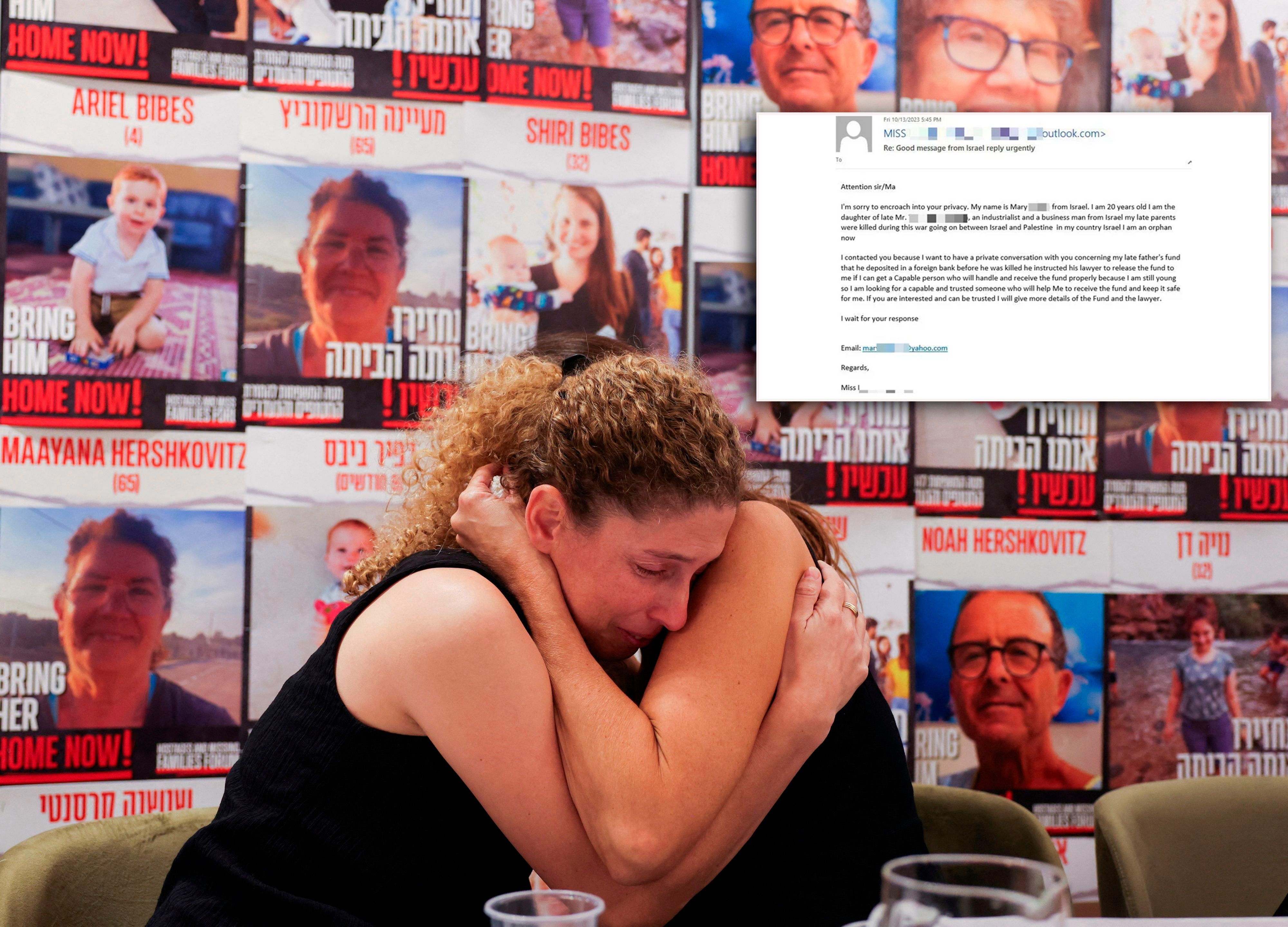 Den Nahost-Konflikt nehmen Cyberkriminelle nun zum Anlass, falsche Spenden für Israel zu lukrieren, etwa per Mail (r.).